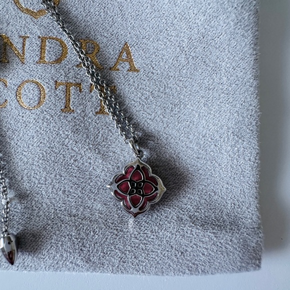 Kendra Scott Silver and Pink Necklace - Picture 5 of 7